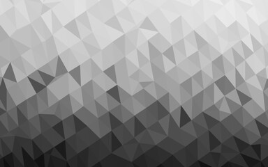 Light Silver, Gray vector blurry triangle texture.