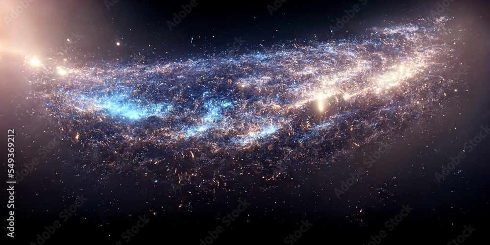 Wall mural milky way in space 3d