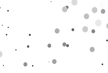 Light Silver, Gray vector background with bubbles.