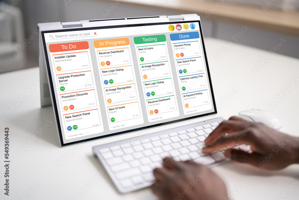 Poster Kanban Project Schedule Management Software App