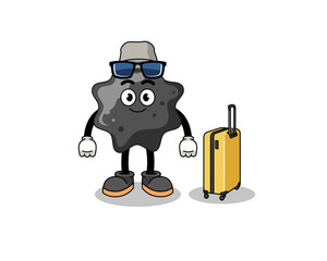 ink mascot doing vacation