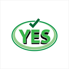 Yes Icon, Yes Like Text, Yes Word