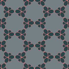 Floral pattern, vintage geometric pattern. Retro style and Aesthetic.