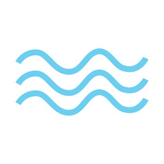 Abstract water icon on transparent background.
