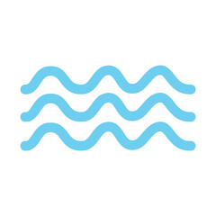 Abstract water icon on transparent background.