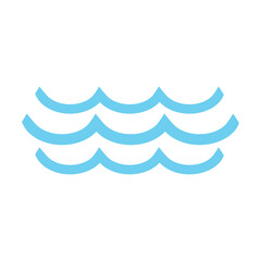 Abstract water icon on transparent background.