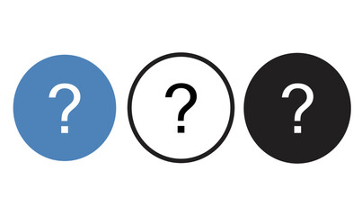 

help question icon black outline for web site design 
and mobile dark mode apps 
Vector illustration on a white background