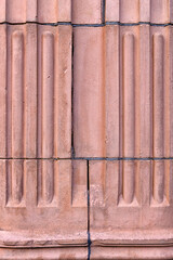 Background texture of patterned terracotta tiles