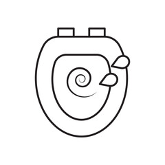 Toilet seat line icon
