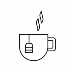 hot tea line icon