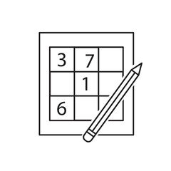 Sudoku line icon