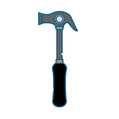 シンプルな仮枠ハンマーのイラスト