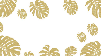 gold monstera leaf © sense