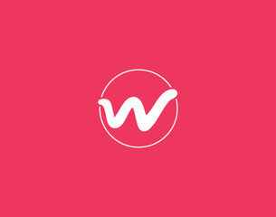 Playful W design, Wordmark W logo Design, Curvy W illustrations