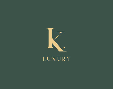LK luxury modern letter design illustration, LK Brand logo, LK logo design