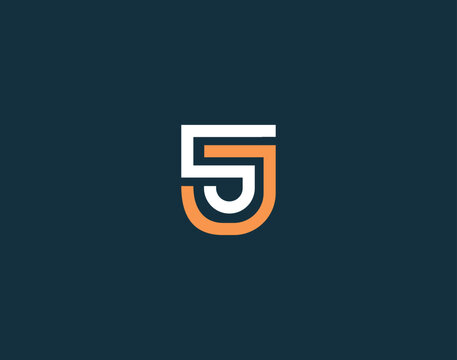 SJ Letter Logo design, SJ logo Design abstract logo