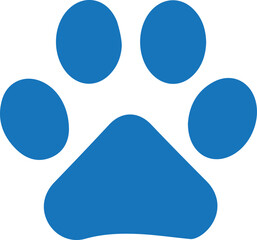 Blue paw isolated on white background © Paolo Boaretto/Wirestock Creators