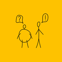 Slim and thick stick men
