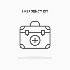 Emergency Kit icon vector illustration line style. Great design for web, app and more. Editable Stroke and pixel perfect.