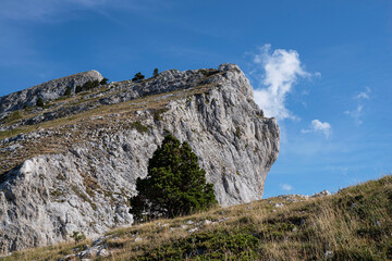 Vercors landscape in the mountains of the Alps in France