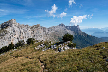 Vercors landscape in the mountains of the Alps in France