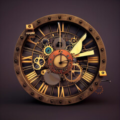 Naklejka premium Mechanical clock 0ld