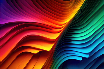 abstract colorful paper wave background as wallpaper header