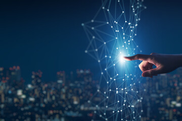 Digital Transformation and Next Generation Network Technology Concepts, Abstract futuristic...