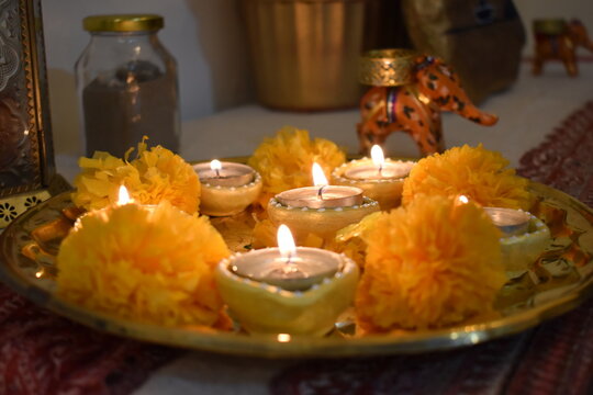Indian Festivals being celebrated with lamps and joy. Shots from Diwali, Dussehra, Ganpati and Holi