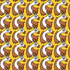 Obraz premium seamless pattern of bird cartoon