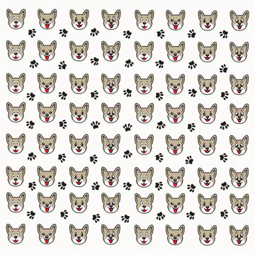 Pattern Dogs Design Vector