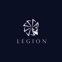 legion warrior ancient greece logo design