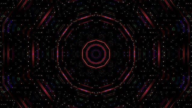Abstract Kaleidoscope pattern with full colors. Magic mandala. 4k	