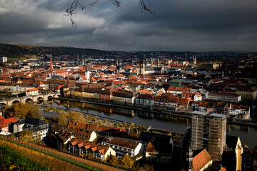 Stadtlandschaft Würzburg Deutschland Panorama Bilder einer Stadt 