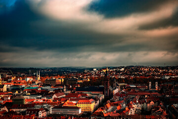 Stadtlandschaft Würzburg Deutschland Panorama Bilder einer Stadt 