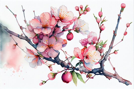 watercolor blossom
