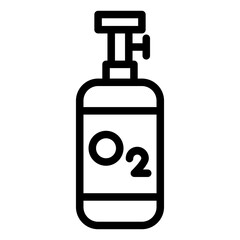 Oxygen Tank Icon Style