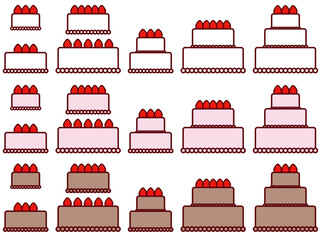  3段ケーキ6水平