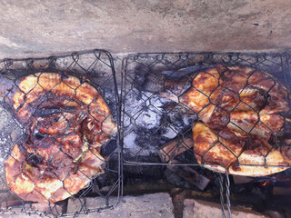 Indonesian traditional food, grilled gouramy fish