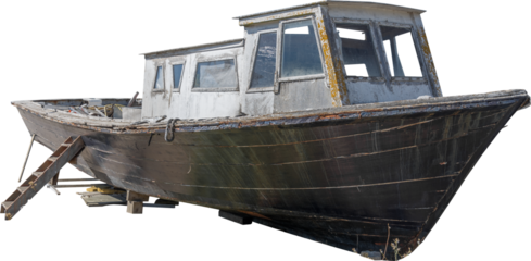 Isolated PNG cutout of a ship wreck on a transparent background