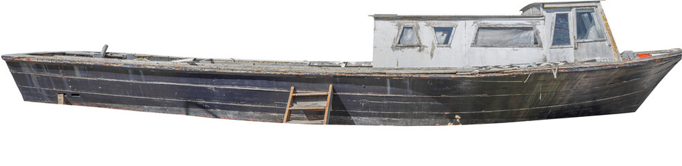 Isolated PNG cutout of a ship wreck on a transparent background