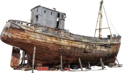 Wall murals Shipwreck Isolated PNG cutout of a ship wreck on a transparent background