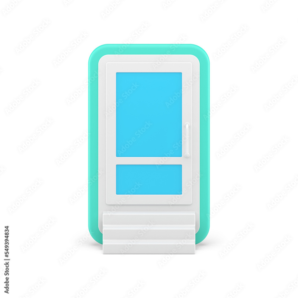 Poster user digital account log in sign up smartphone application authorization realistic 3d icon