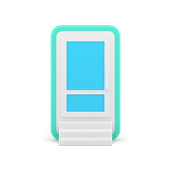 User digital account log in sign up smartphone application authorization realistic 3d icon