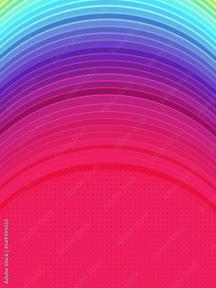 Fototapete Abstract simple business background with colorful round geometric shapes. 3d rendering digital illustration