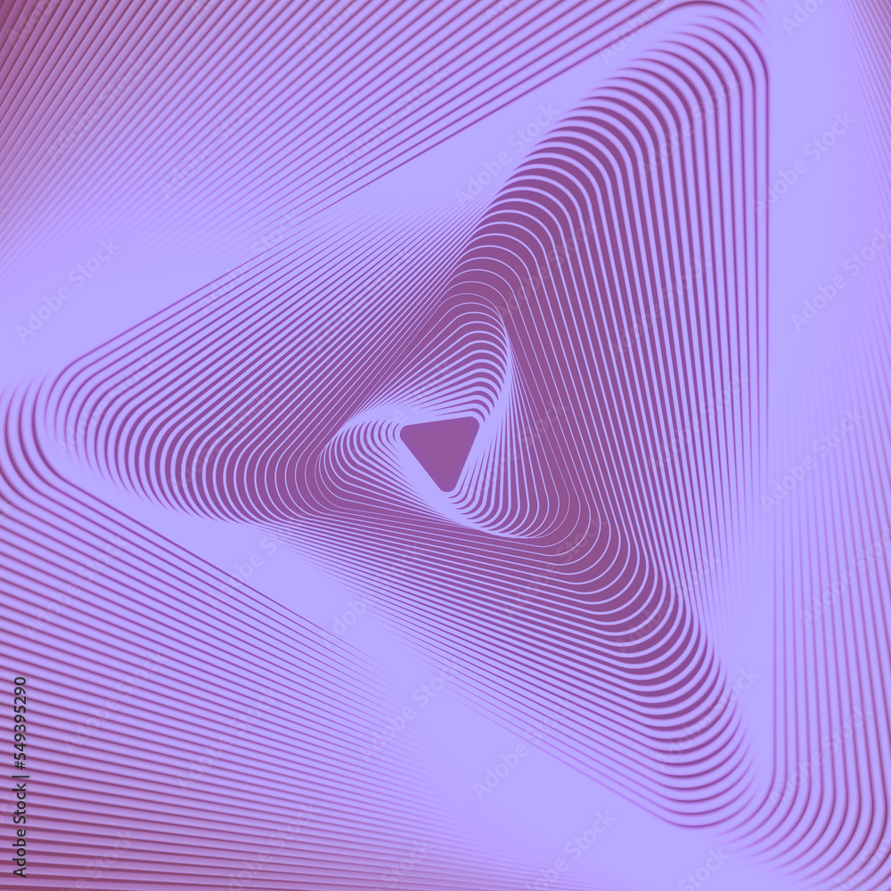 Poster simple line art pattern with trendy neon colored gradient. geometric background. 3d rendering digita