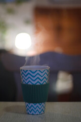 cup of coffee on the table