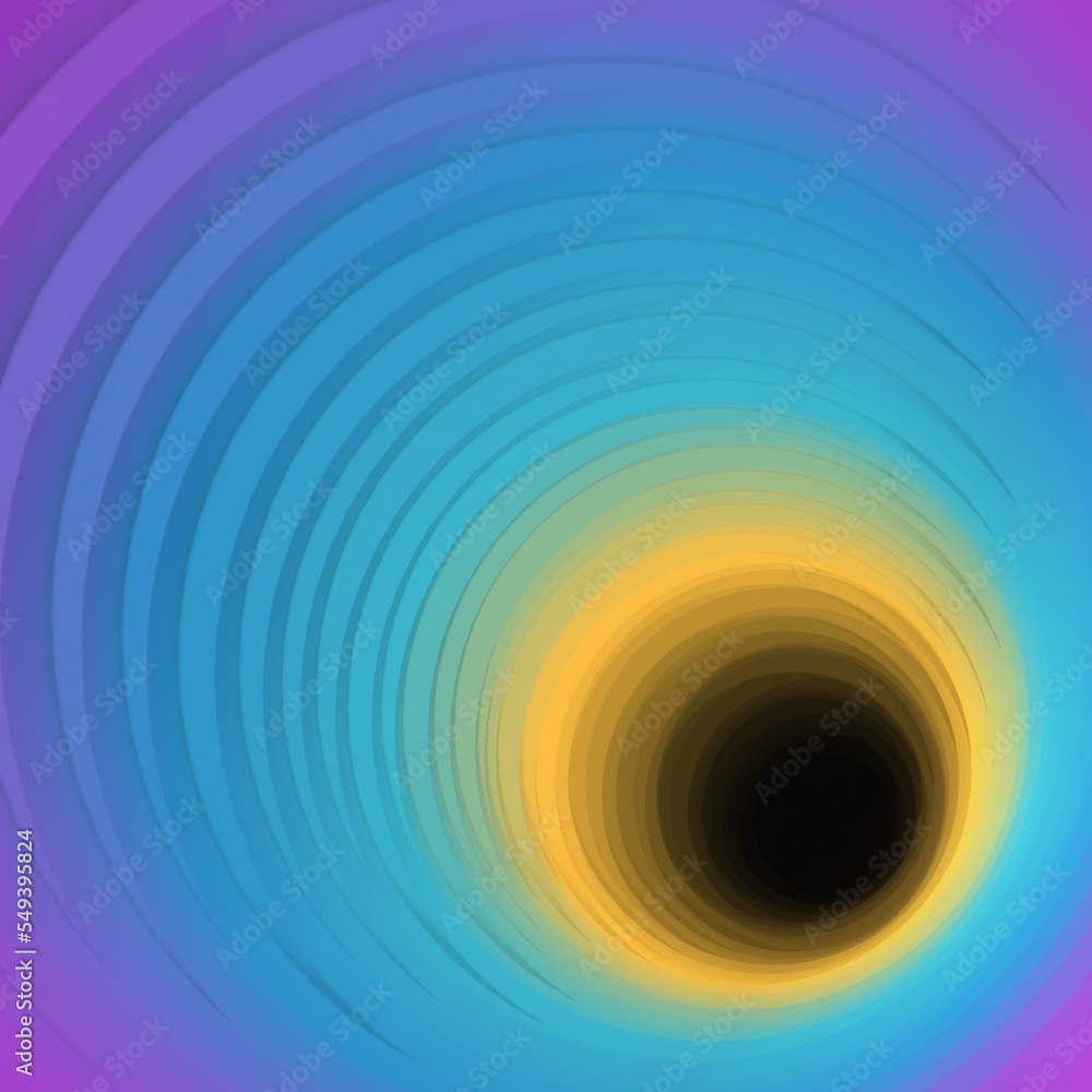 Leinwandbilder abstract pattern of neon colored circles going deep. bright background. 3d rendering digital illustr