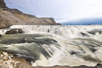 Gullfoss or Golden Falls is one of Iceland most iconic and beloved waterfalls, found in the Hvita river canyon in Southwest Iceland.