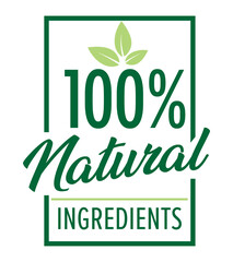 Natural product badge transparent design element.